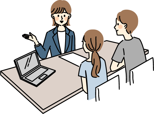 説明を受ける様子